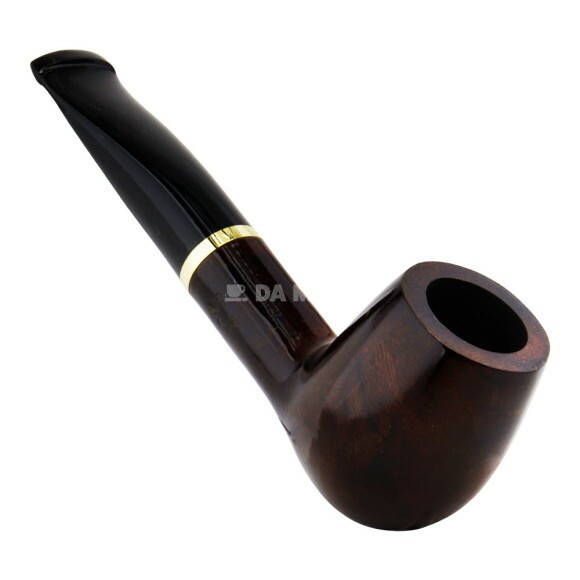 Cachimbo Elite Dourado Reto Piteira Chifre de frente tabacaria da mata