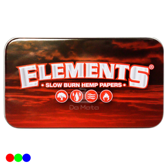 Lata de Metal Elements Média vermelha