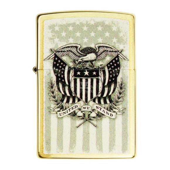 Isqueiro Zippo American Eagle Design 46230 de frente tabacaria da mata