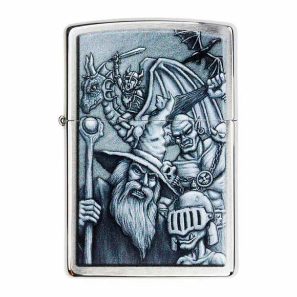 Isqueiro Zippo Mystical Beings Design 46579 de frente tabacaria da mata