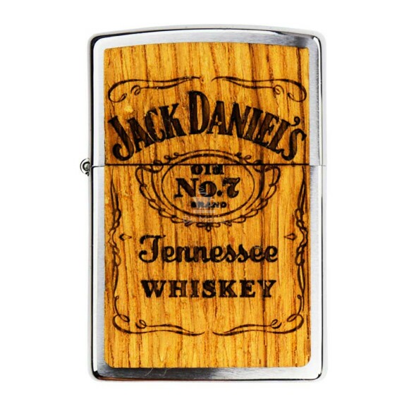 Isqueiro Zippo Jack Daniels Woodchuck de frente tabacaria da mata