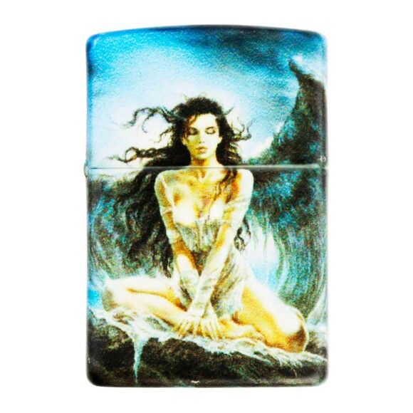 Isqueiro Zippo Floral Skull Design 46577 de frente tabacaria da mata