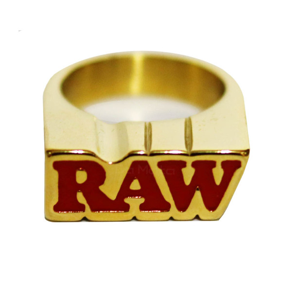 Anel de Ouro Raw 24k c/ Suporte Médio Size 10