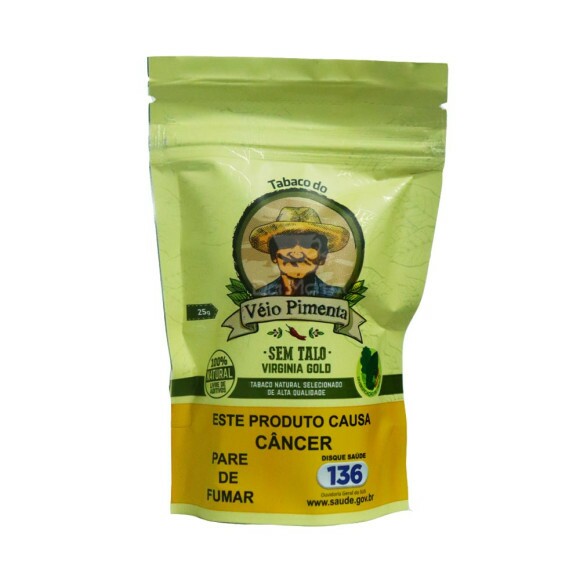 Véio Pimenta 25g de frente tabacaria da mata 