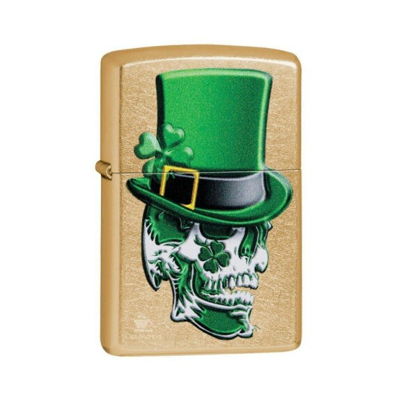 Isqueiro Zippo 49121 Irish Skull Design