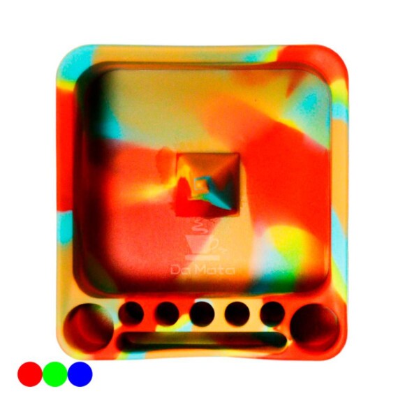 Cinzeiro de Silicone Toka Rauú Camuflado laranja