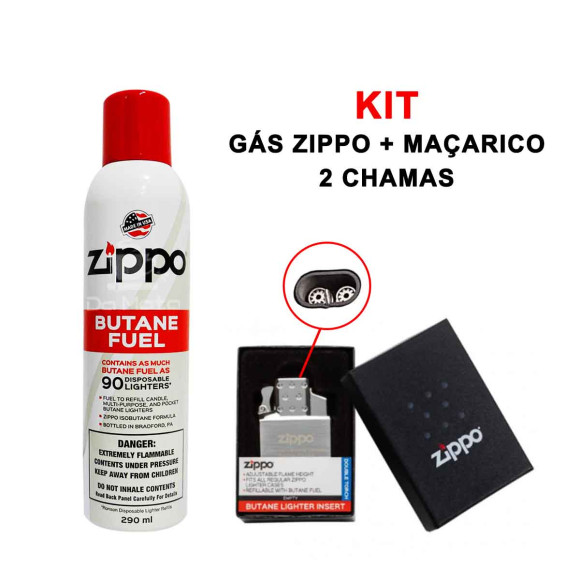 Kit Zippo Maçarico 2 chamas