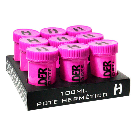 Display de Pote Hermético Holder 100ml Rosa Pink