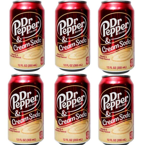 Kit 6 Refrigerantes Dr Pepper Cream Soda