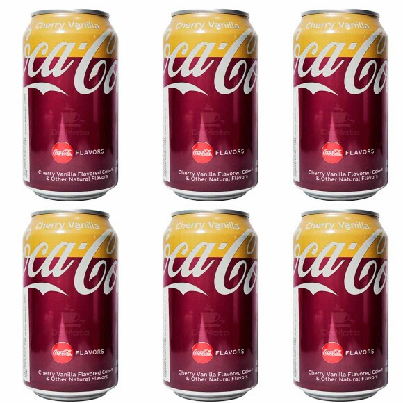 Kit 6 Refrigerantes importado Coca-Cola Cherry Vanilla 