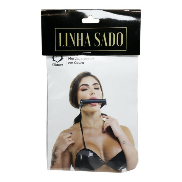 Mordaça Bastão em Couro Sexy Fantasy