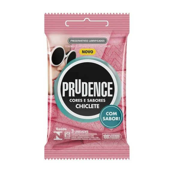 Preservativo Prudence Chiclete Com 3 Unidades