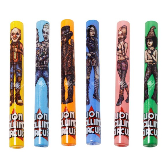 Kit com 6 Piteiras de Vidro Lion Rolling Circus