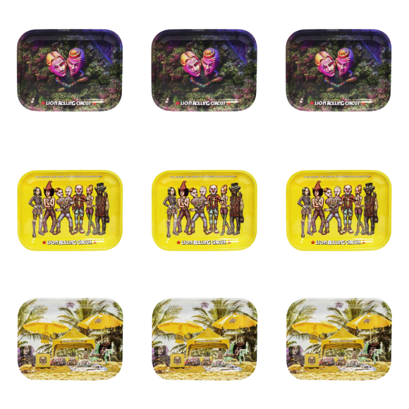 Kit 9 Bandejas Grandes Lion Rolling Circus