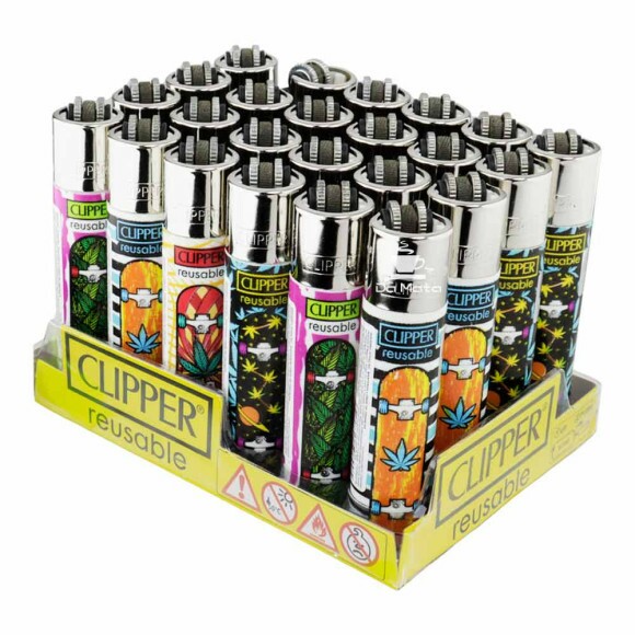 Caixa de Isqueiro Clipper Weed Boarding