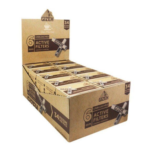 Caixa de Filtro Carvão Gizeh 6mm Brown de lado