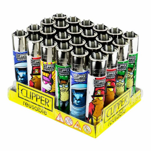 Caixa de Isqueiro Clipper Llama Work de lado tabacaria da mata