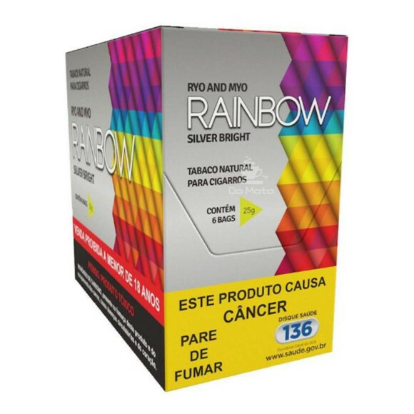 Caixa de Tabaco Rainbow Silver Bright 25g tabacaria da mata 