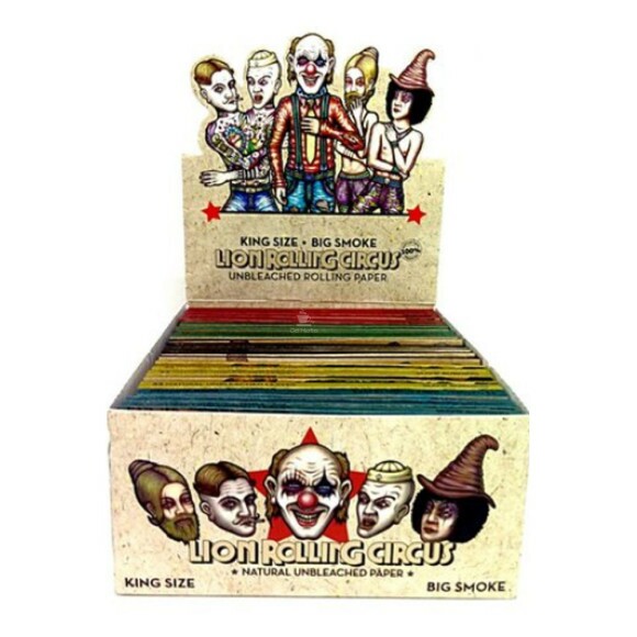 Caixa de Seda Lion Rolling Circus Unbleached Big Smoke