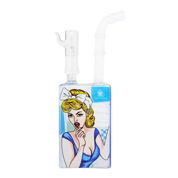 Bong de Vidro Abduzido Gold Juice Pin Up de frente