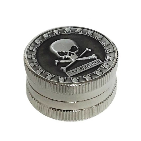 Dichavador de Metal 2 Partes Skull Cinza