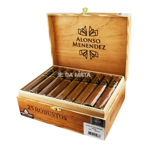 Caixa de Charuto Alonso Menendez Robusto Mata Fina aberta tabacaria da mata 