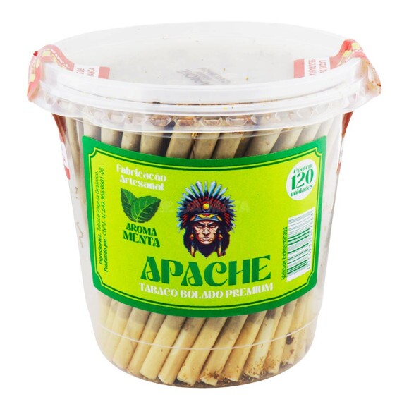 Pote de Apache Bolado Menta de frente tabacaria da mata 