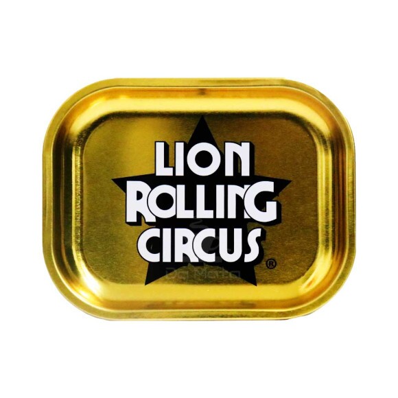 Bandeja Pequena Dourada Lion Rolling Circus