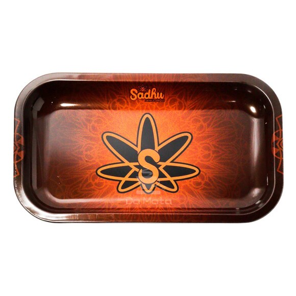 Bandeja de Metal Sadhu Média Vermelho e Preto