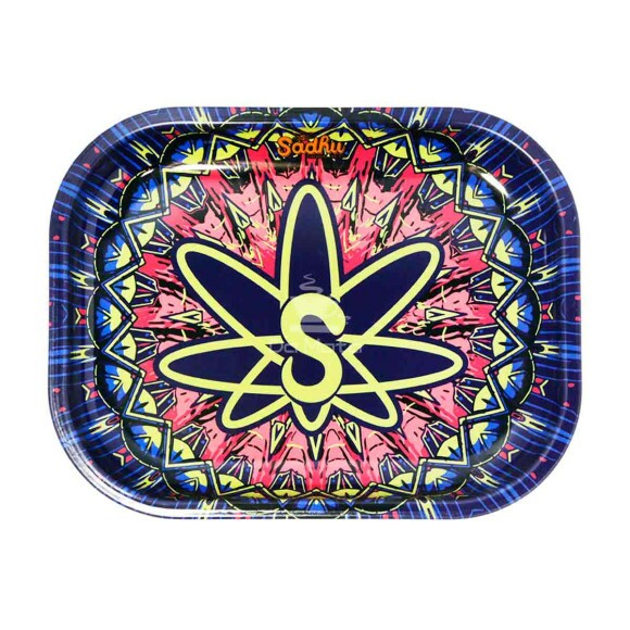 Bandeja de Metal Sadhu Pequena Azul e Vermelho