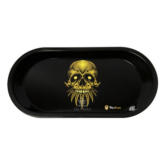 Bandeja de Metal Pequena Toka Hauú Leaf Skull
