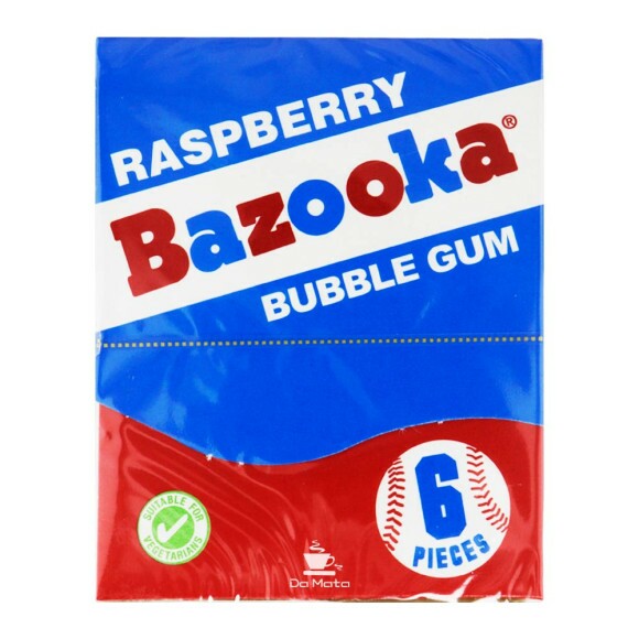 Chiclete Bazooka Raspberry 33g de frente
