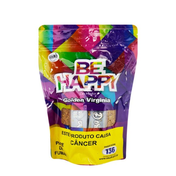 Be Happy Golden Virginia 150g de frente