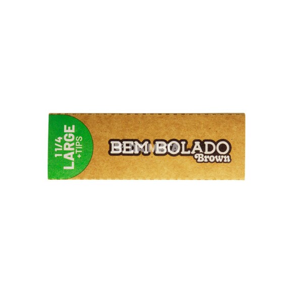 Seda Bem Bolado Brown 1 1/4 + Tips de frente tabacaria da mata