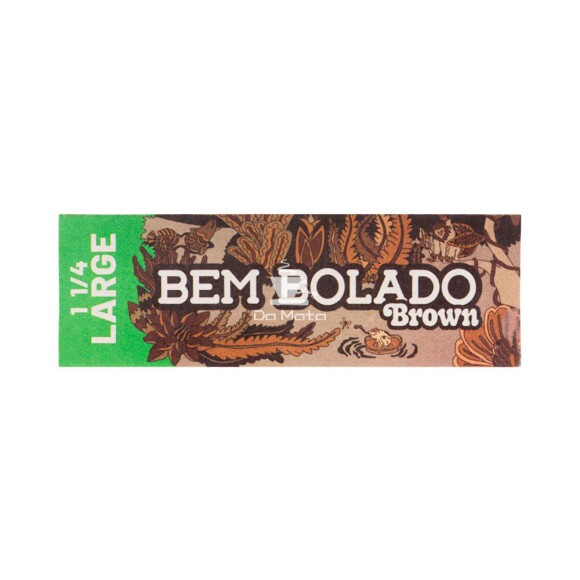 Seda Bem Bolado Brown Large 1 1/4 de frente tabacaria da mata 