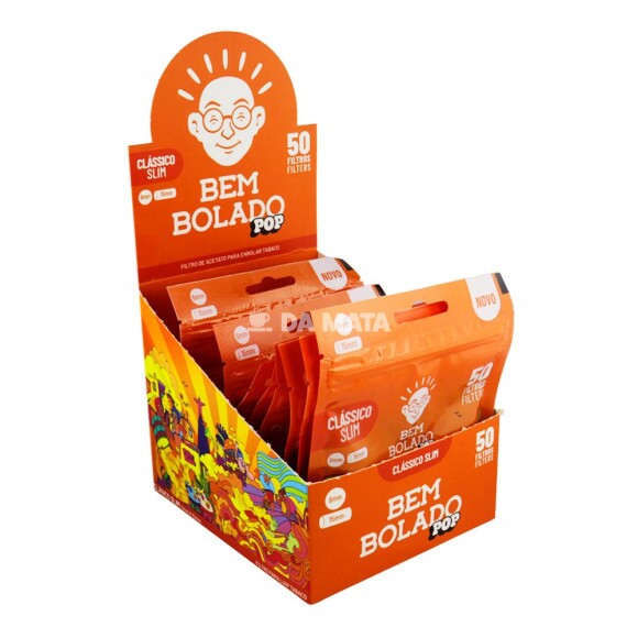 Caixa de Filtro Bem Bolado Pop Clássico Slim C/50un de lado tabacaria da mata
