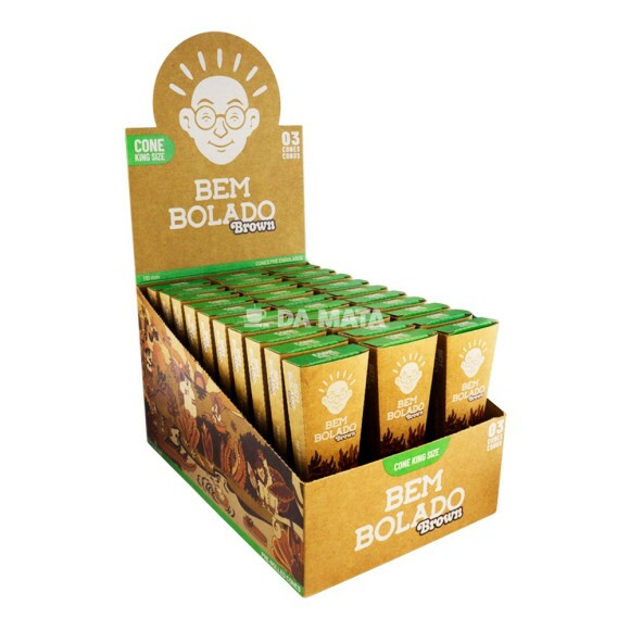 Caixa de Cone Bem Bolado Brown King Size de lado tabacaria da mata
