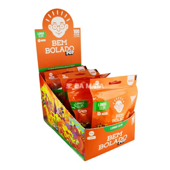Caixa de Filtro Bem Bolado Pop Longo Slim de lado tabacaria da mata