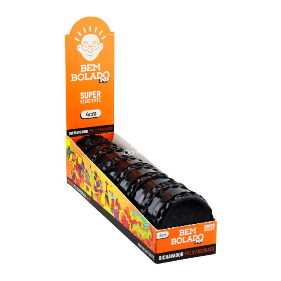 Caixa de Dichavador Bem Bolado Policarbonato preto 4cm DE LADO TABACARIA DA MATA