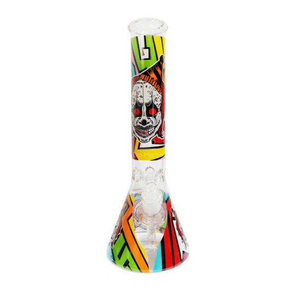 Bong de Vidro Grande Clown Colorful