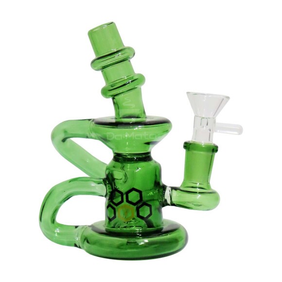 Bong Recycler Cultura Dab 15cm verde