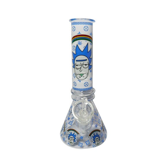 Bong de Vidro Rick and Morty Blue *Brilha no Escuro*