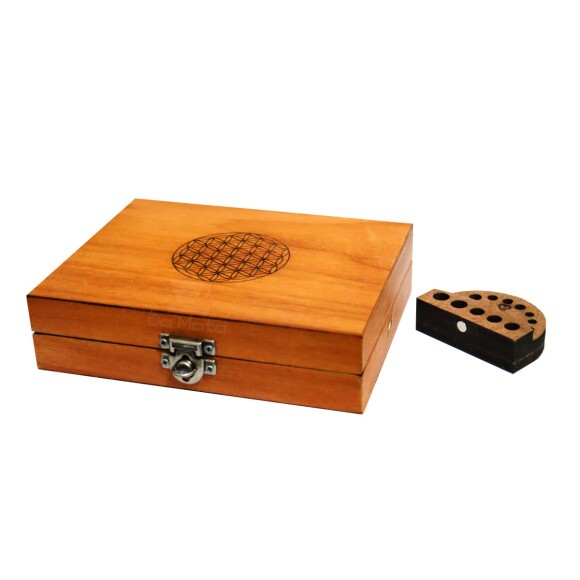 Box Glass Wood Burning Flor da Vida