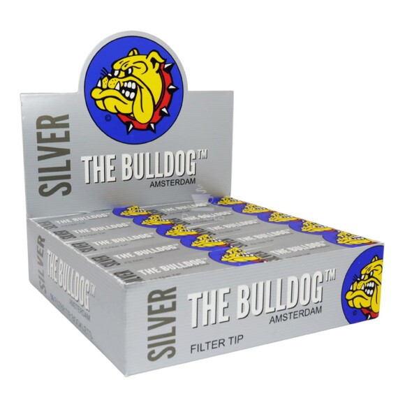 Caixa de Piteira The Bulldog Silver c/ 50