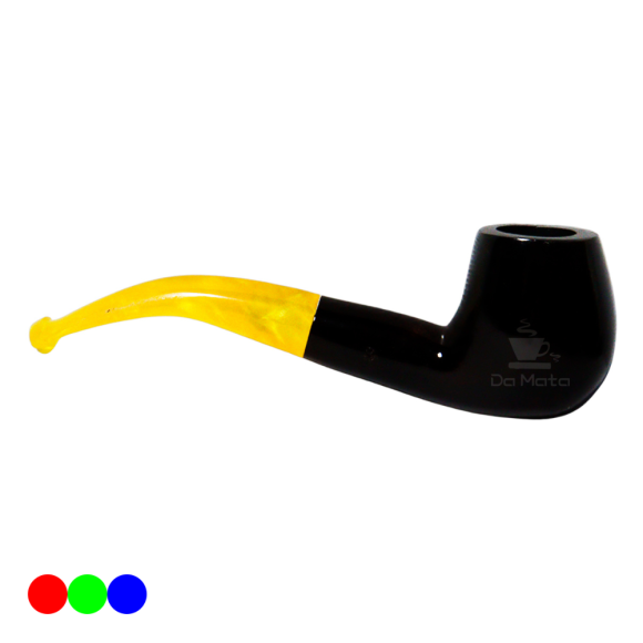 Cachimbo Elite II Curvo Acrílico Dourado preto