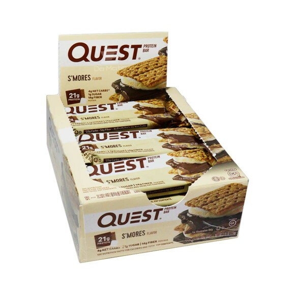 Caixa de Barra de Proteína Quest S'Mores