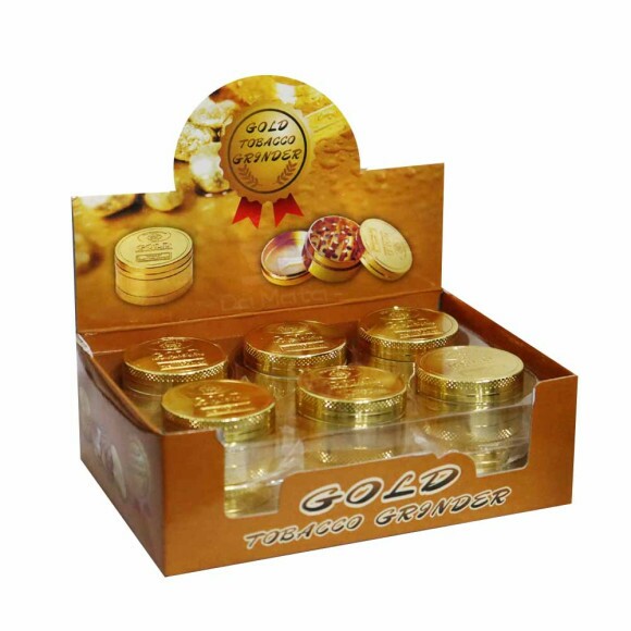 Caixa de Dichavador de Metal Gold Médio