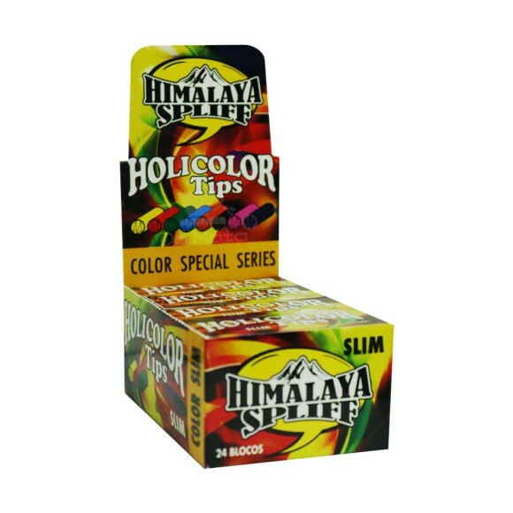 Caixa de Piteira Himalaya Spliff Holicolor Slim
