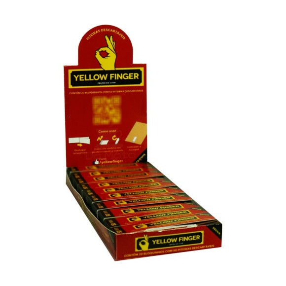 Caixa de Piteira de Papel Yellow Finger Brown Slim