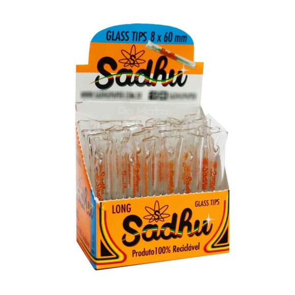 Caixa de Piteira de Vidro longa Sadhu 8mm